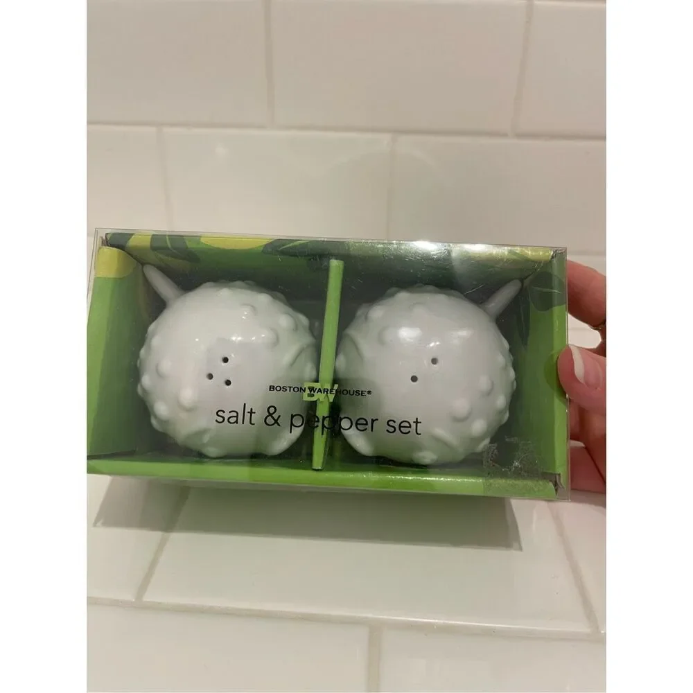 Ceramic Pufferfish Salt & Pepper Set